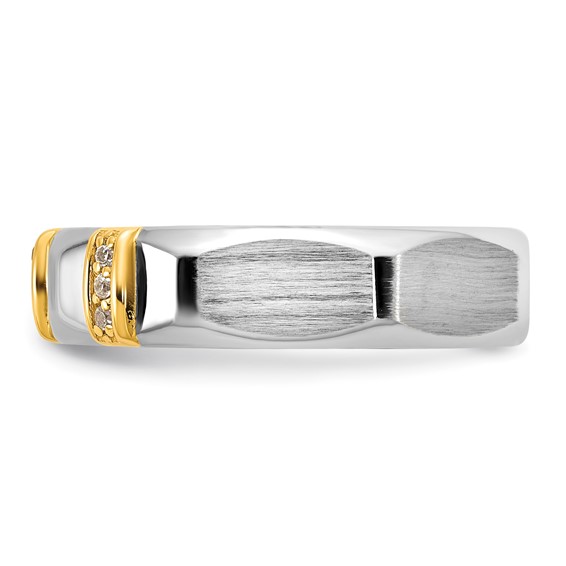 14ktt IB Goodman Mens Satin Complete 1/15ct Diamond Ring