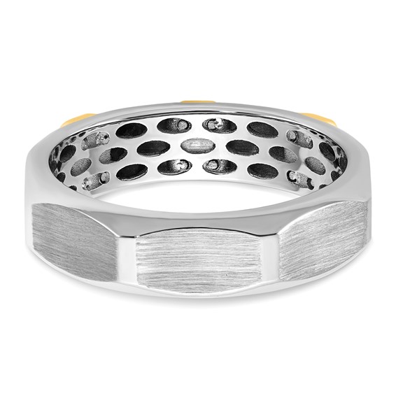 14ktt IB Goodman Mens Satin Complete 1/15ct Diamond Ring