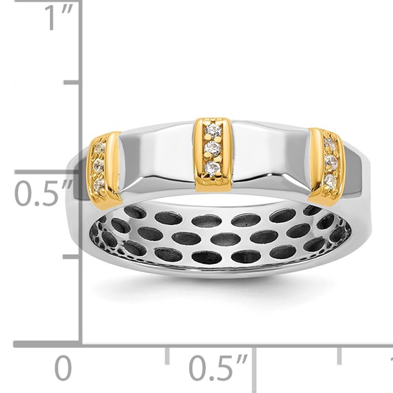 14ktt IB Goodman Mens Satin Complete 1/15ct Diamond Ring