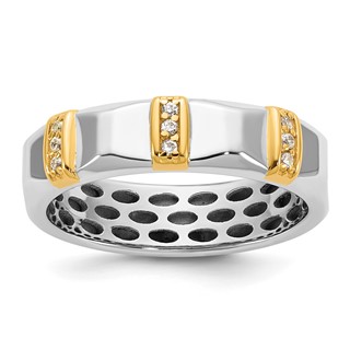 14ktt IB Goodman Mens Satin Complete 1/15ct Diamond Ring