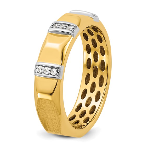 14ktt IB Goodman Mens Satin Diamond Ring Mounting