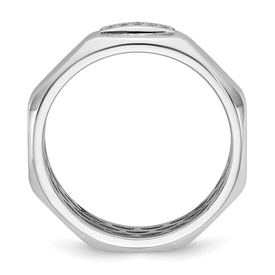 14kw IB Goodman Mens Satin Complete 1/20ct Diamond Ring