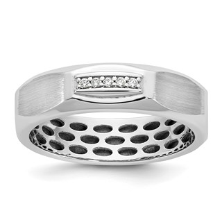 14kw IB Goodman Mens Satin Complete 1/20ct Diamond Ring