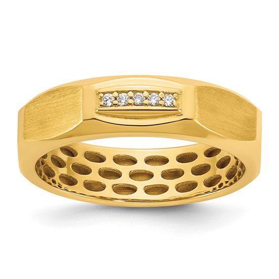 14ky IB Goodman Mens Satin Diamond Ring Mounting