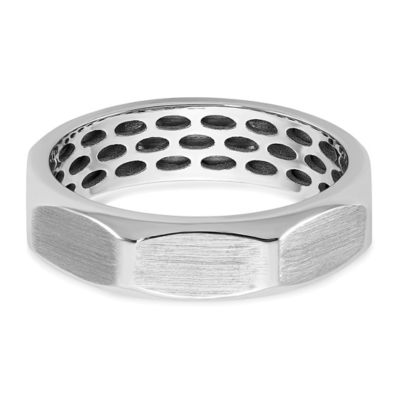 14kw IB Goodman Mens Satin Complete 1/8ct Diamond Ring