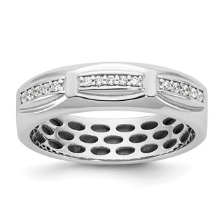 14kw IB Goodman Mens Satin Complete 1/8ct Diamond Ring