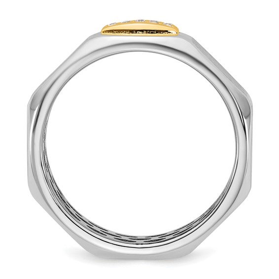 14ktt IB Goodman Mens Satin Complete 1/20ct Diamond Ring