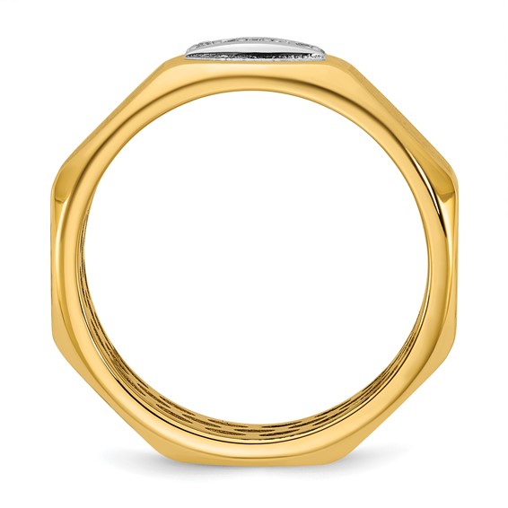 14ktt IB Goodman Mens Satin Diamond Ring Mounting