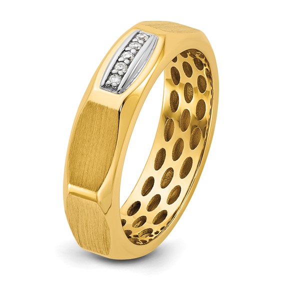 14ktt IB Goodman Mens Satin Diamond Ring Mounting