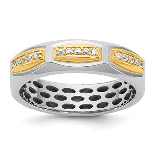 14ktt IB Goodman Mens Satin Complete 1/8ct Diamond Ring