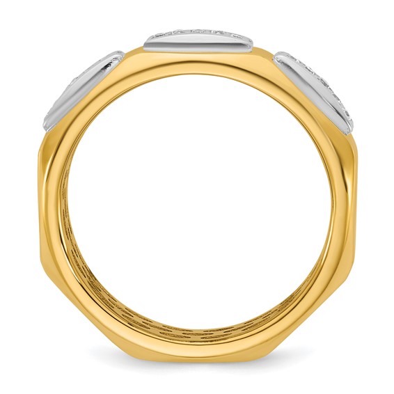 14ktt IB Goodman Mens Satin Diamond Ring Mounting