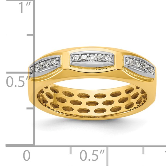 14ktt IB Goodman Mens Satin Diamond Ring Mounting