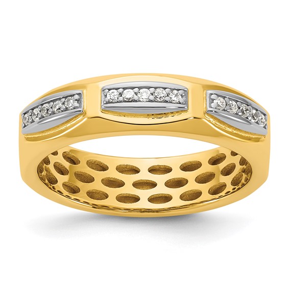 14ktt IB Goodman Mens Satin Diamond Ring Mounting