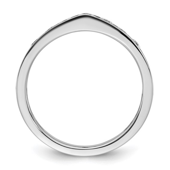 14kw w/Black RH IB Goodman Complete 7-Stone 5/8ct Diamond Ring