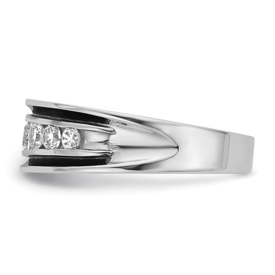 14kw w/Black RH IB Goodman Complete 7-Stone 5/8ct Diamond Ring