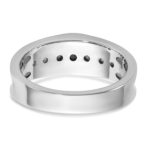 14kw w/Black RH IB Goodman Complete 7-Stone 5/8ct Diamond Ring