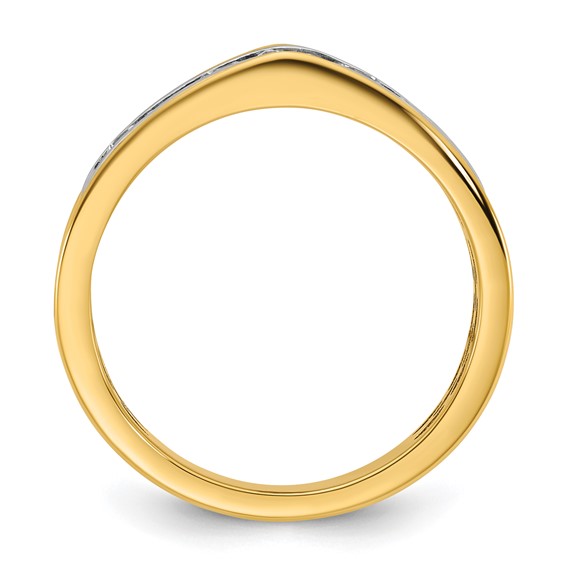 14ktt IB Goodman Mens Polished 7-Stone Diamond Ring Mounting