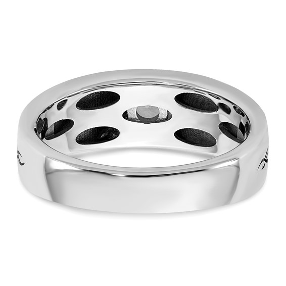 14ktt Antiqued IB Goodman Flame Mens Complete 1/5ct Diamond Ring