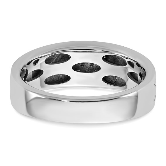 14kw Antiqued IB Goodman Scroll Design Mens Diamond Ring Mounting