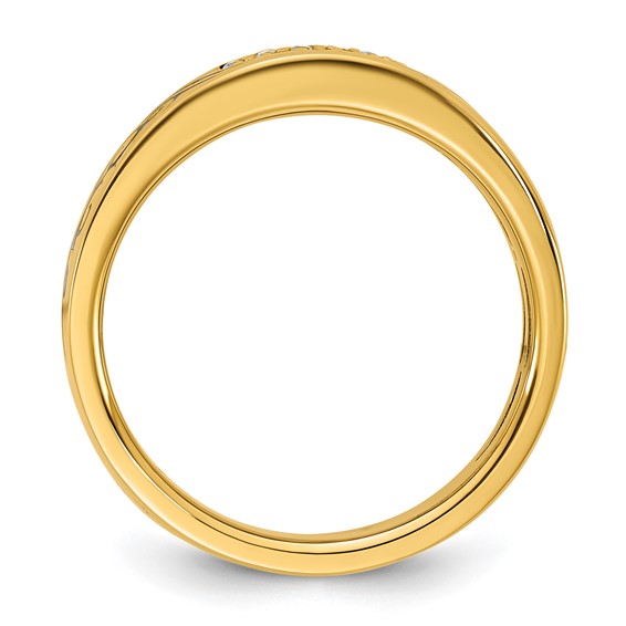 14ky Antiqued IB Goodman Scroll Design Mens Diamond Ring Mounting