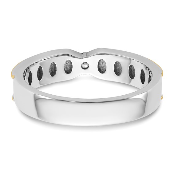 14ktt IB Goodman Mens Polished Complete 1/20ct Diamond Ring