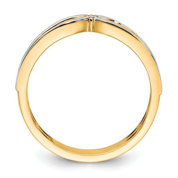 14ktt IB Goodman Mens Polished Complete 1/20ct Diamond Ring