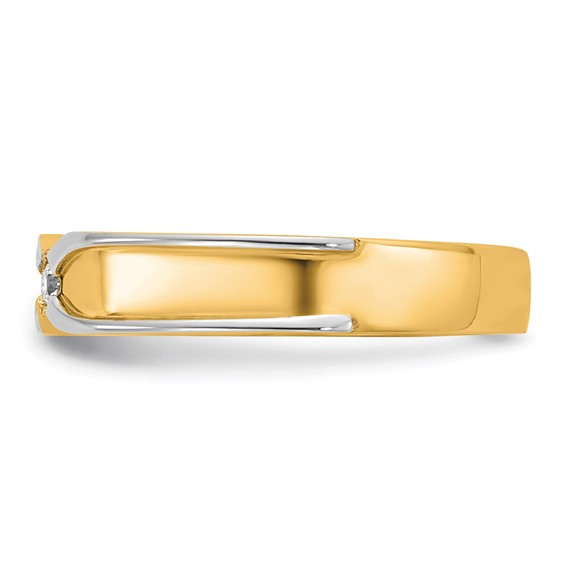 14ktt IB Goodman Mens Polished Complete 1/20ct Diamond Ring