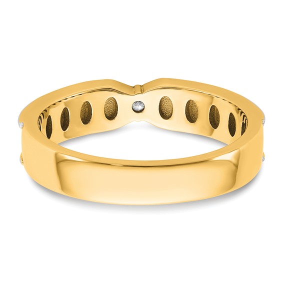 14ktt IB Goodman Mens Polished Complete 1/20ct Diamond Ring