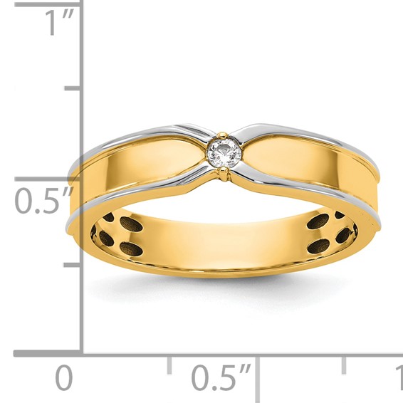 14ktt IB Goodman Mens Polished Complete 1/20ct Diamond Ring