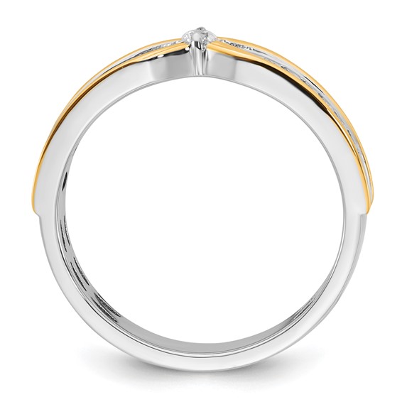 14ktt IB Goodman Mens Polished Diamond Ring Mounting