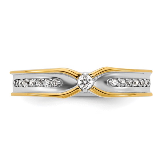 14ktt IB Goodman Mens Polished Diamond Ring Mounting