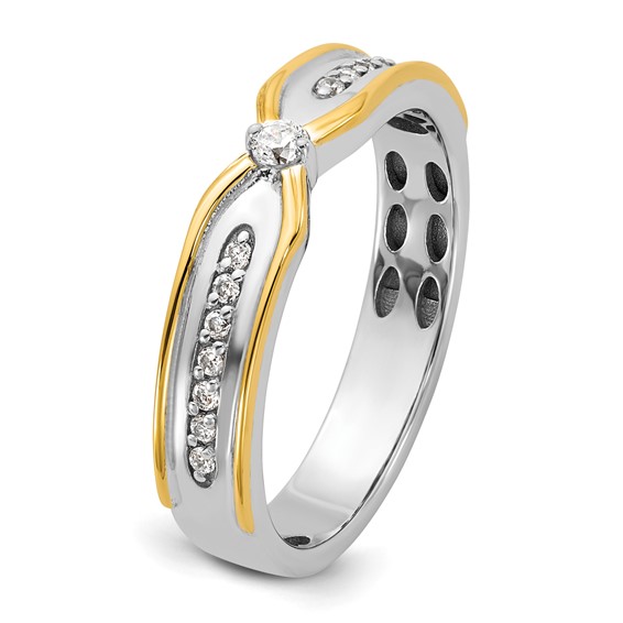 14ktt IB Goodman Mens Polished Diamond Ring Mounting