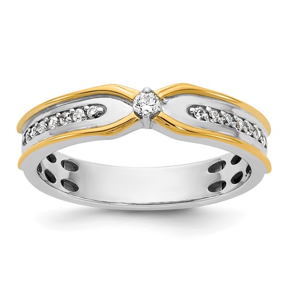 14ktt IB Goodman Mens Polished Diamond Ring Mounting