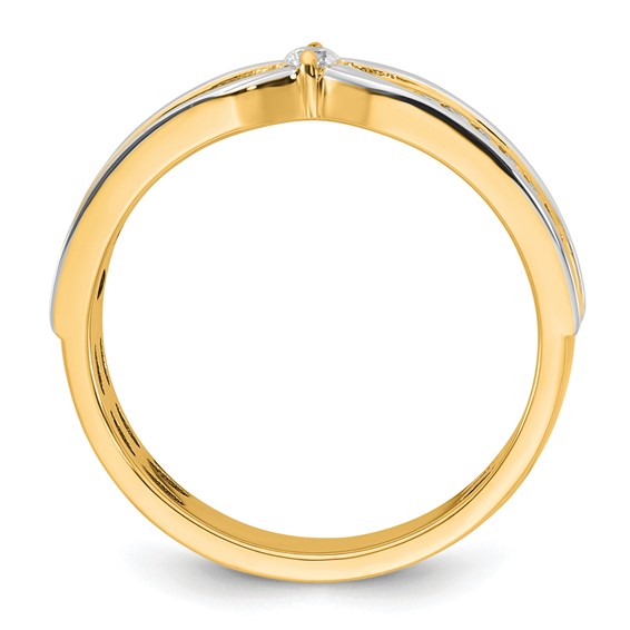 14ktt IB Goodman Mens Polished Diamond Ring Mounting