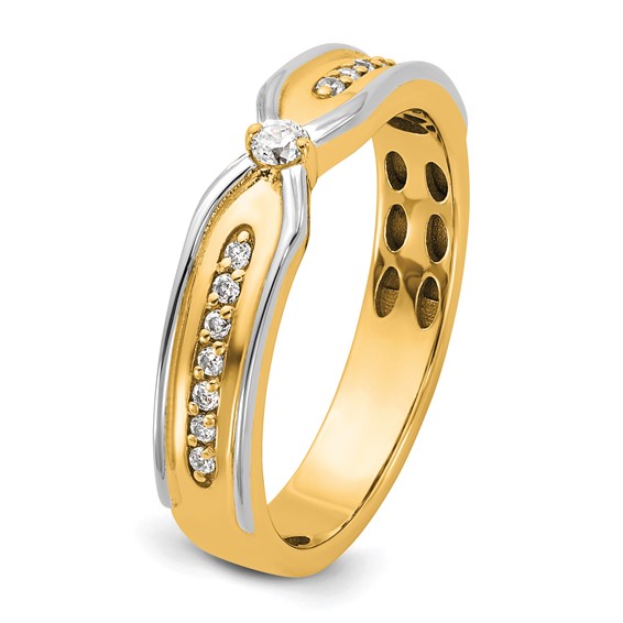 14ktt IB Goodman Mens Polished Diamond Ring Mounting