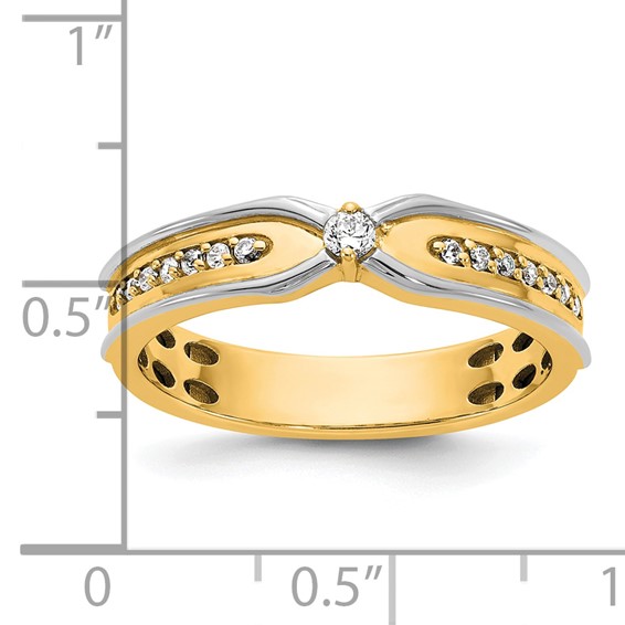 14ktt IB Goodman Mens Polished Diamond Ring Mounting