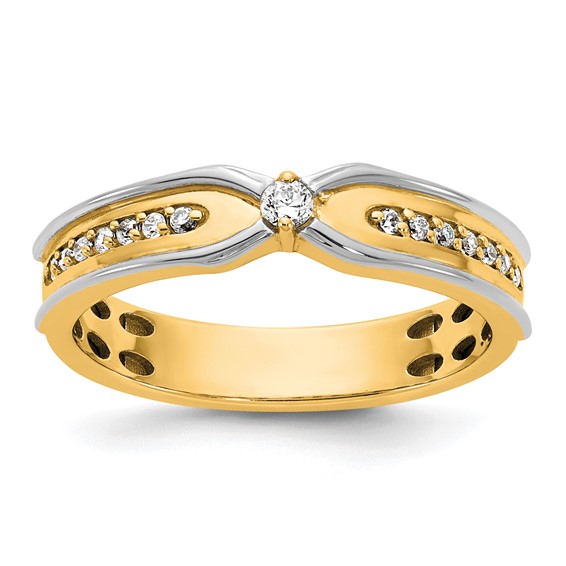 14ktt IB Goodman Mens Polished Diamond Ring Mounting