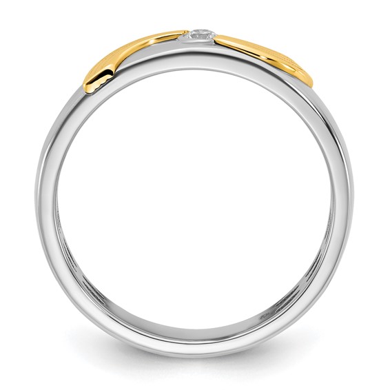 14ktt IB Goodman Mens Polished Diamond Ring Mounting