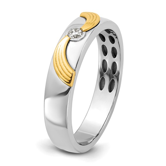 14ktt IB Goodman Mens Polished Diamond Ring Mounting