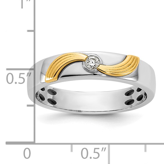 14ktt IB Goodman Mens Polished Diamond Ring Mounting