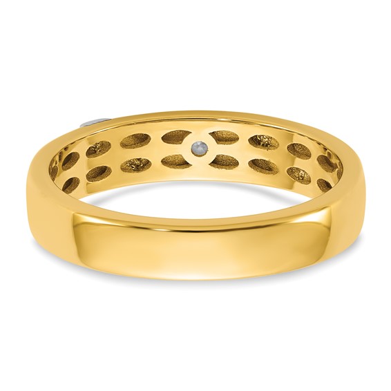 14ktt IB Goodman Mens Polished Complete 1/20ct Diamond Ring