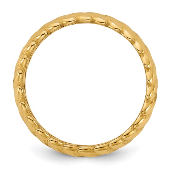 14k IB Goodman Mens Polished Twisted 6mm Ring