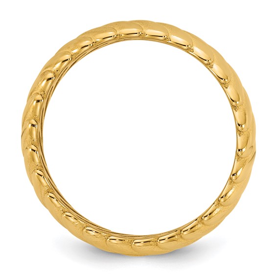 14k IB Goodman Mens Polished Twisted 7.7mm Ring