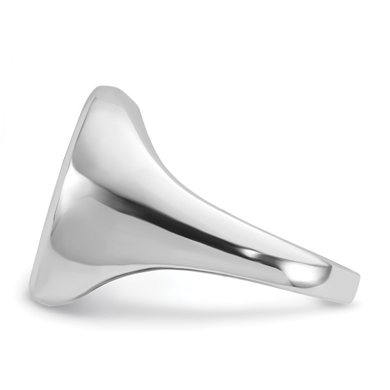 IB Goodman 14k White Gold Mens Oval Onyx Complete Ring