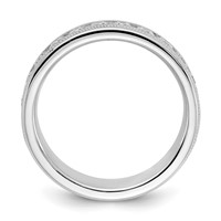 IBGoodman 14K White Gold 1 Carat Lab Grown Diamond VS SI+ G+ Complete Polished and Miligrain Eleven Stone Men's Ring view 2