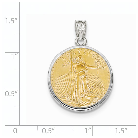 14kw Polished Prong 1/4AE Bezel w/coin