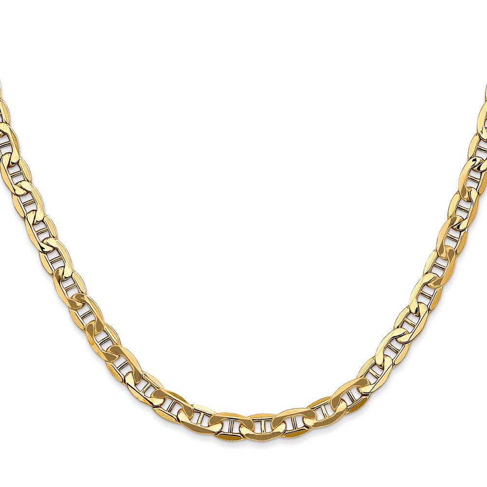 14K 24 inch 4.75mm Semi-Solid Anchor with Lobster Clasp Chain (BC101-24)