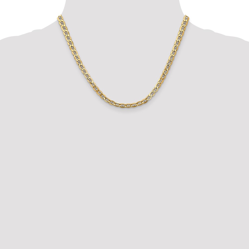 14K 18 inch 4.75mm Semi-Solid Anchor with Lobster Clasp Chain (BC101-18)