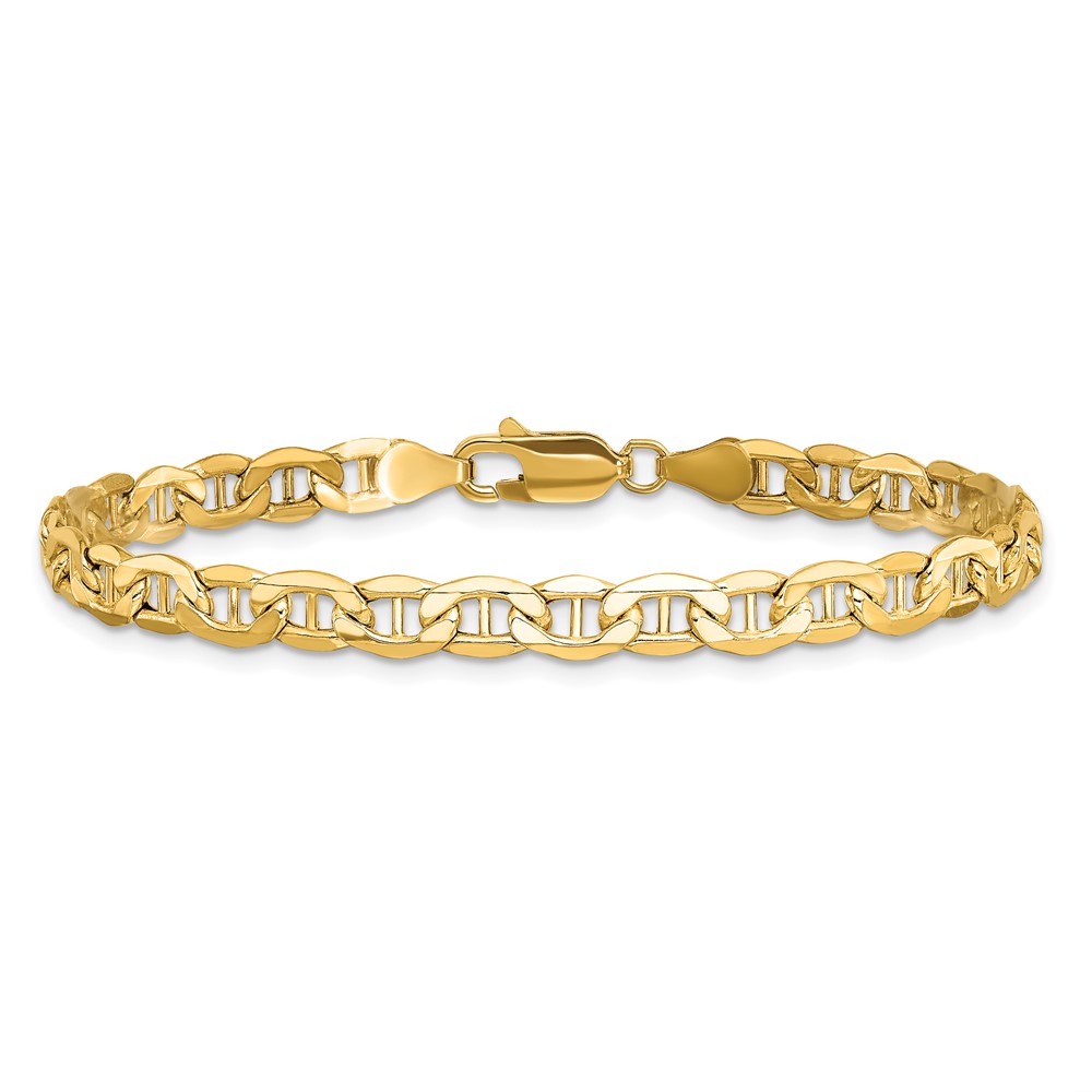 14K 8 inch 4.75mm Semi-Solid Anchor with Lobster Clasp Bracelet (BC101-8)