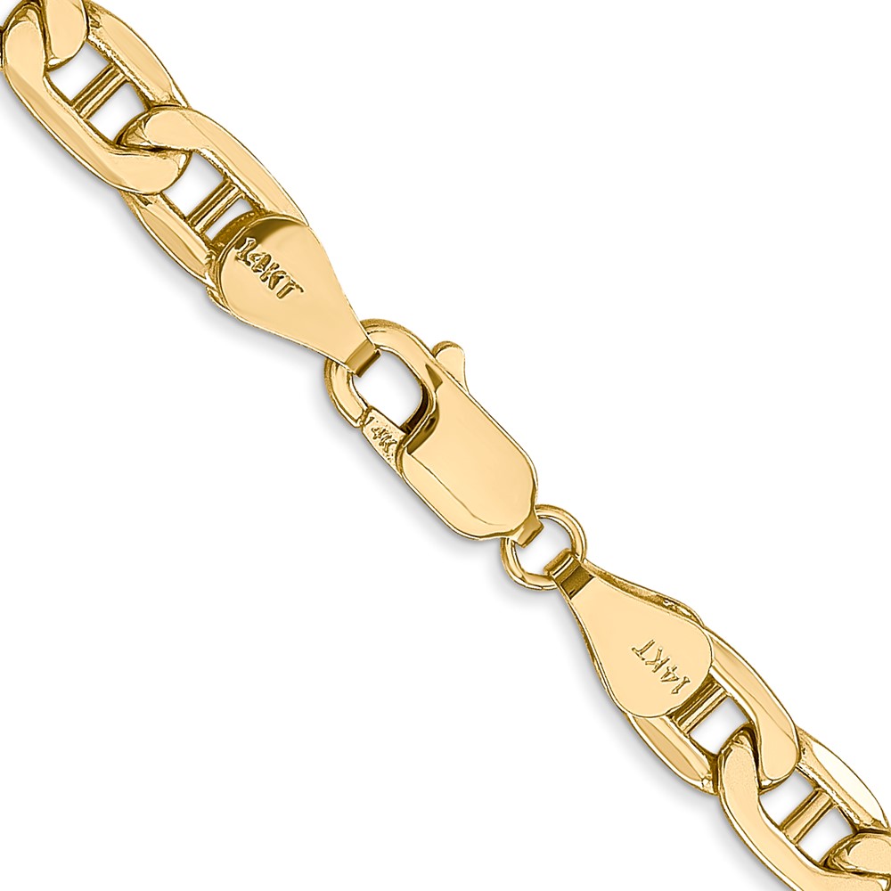 14K 22 inch 5.5mm Semi-Solid Anchor with Lobster Clasp Chain (BC102-22)